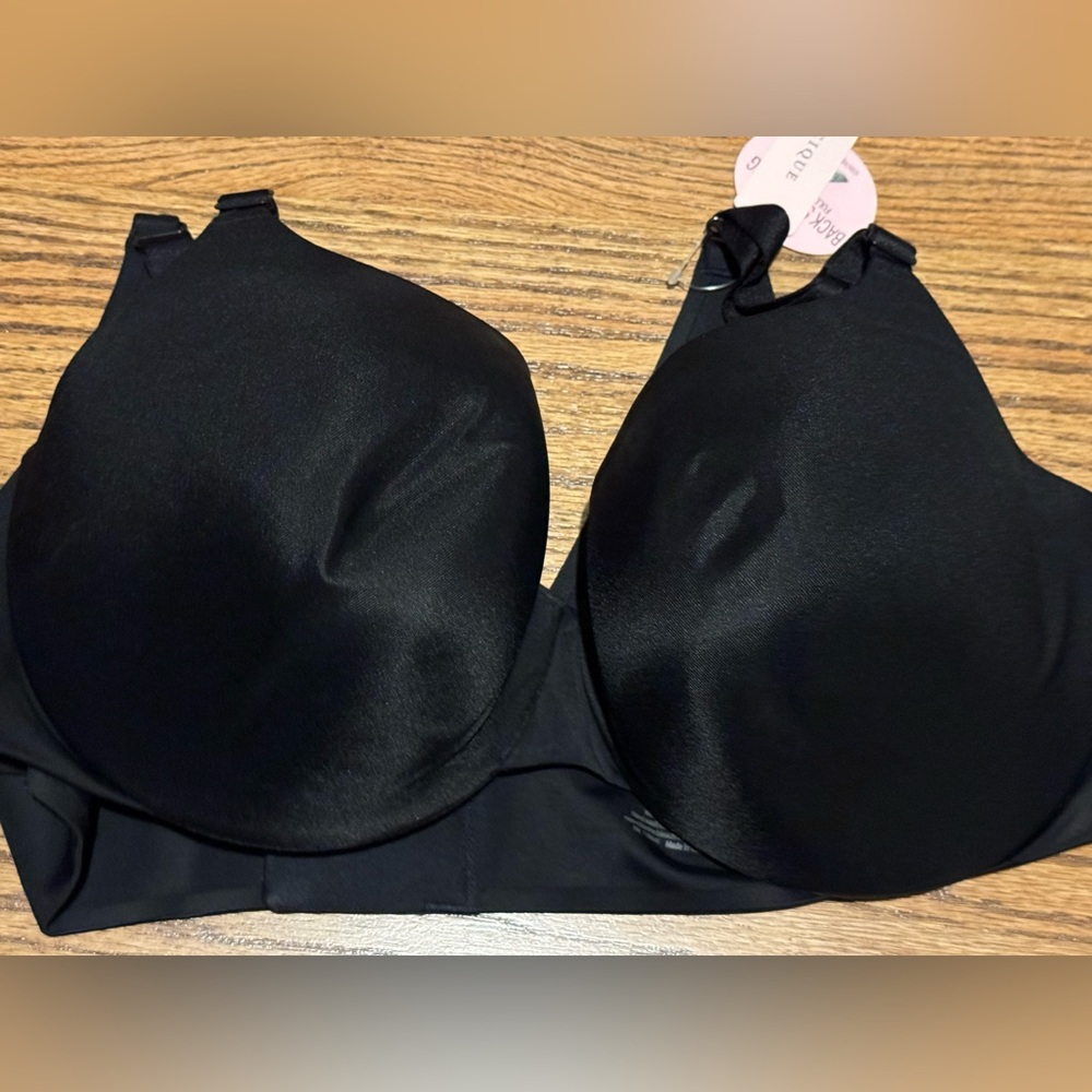 Lane Bryant Cacique Black Underwire Back Smoothing Full Coverage Bra - 44C